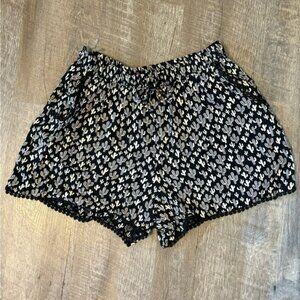 Angie Black and White High Waist Women's Shorts
